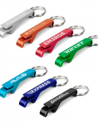 Snappy Metal Bottle Opener Key Ring