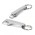 Snappy Metal Bottle Opener Key Ring - Silver