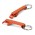 Snappy Metal Bottle Opener Key Ring - Orange