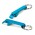 Snappy Metal Bottle Opener Key Ring - Light Blue