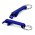 Snappy Metal Bottle Opener Key Ring - Dark Blue