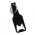 Beverage Bottle Opener Key Ring - Black