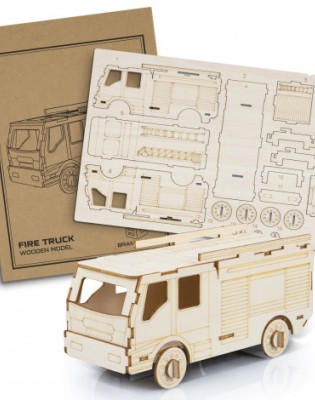 BRANDCRAFT Fire Truck Wooden Model