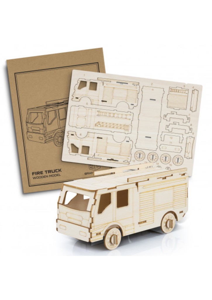 BRANDCRAFT Fire Truck Wooden Model