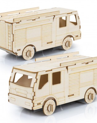 BRANDCRAFT Fire Truck Wooden Model