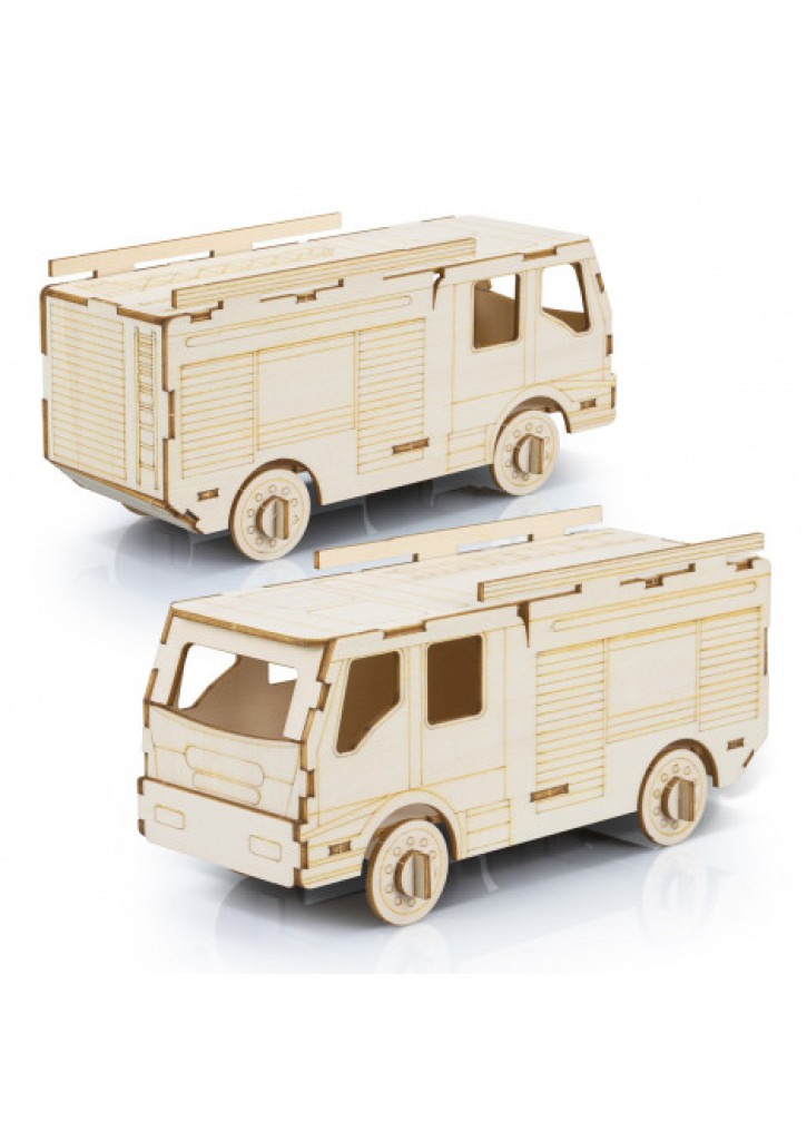 BRANDCRAFT Fire Truck Wooden Model