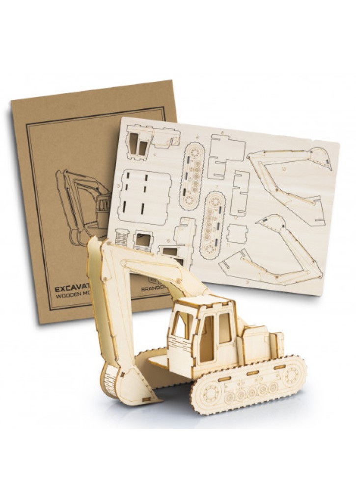 BRANDCRAFT Excavator Wooden Model