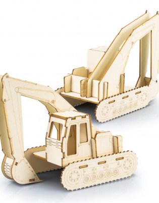 BRANDCRAFT Excavator Wooden Model