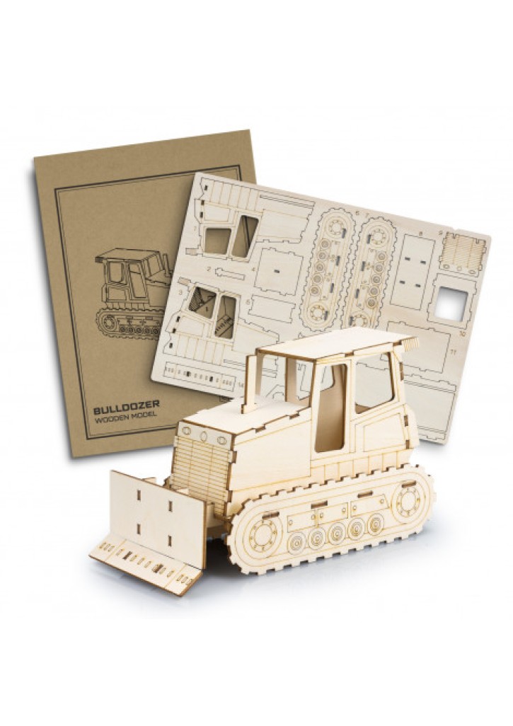 BRANDCRAFT Bulldozer Wooden Model