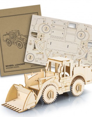 BRANDCRAFT Wheel Loader Wooden Model