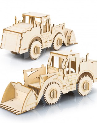 BRANDCRAFT Wheel Loader Wooden Model