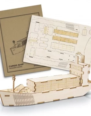 BRANDCRAFT Cargo Ship Wooden Model