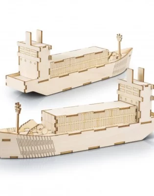 BRANDCRAFT Cargo Ship Wooden Model