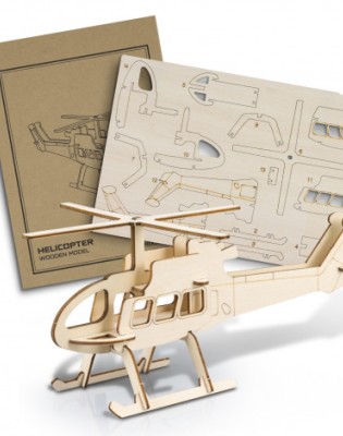 BRANDCRAFT Helicopter Wooden Model