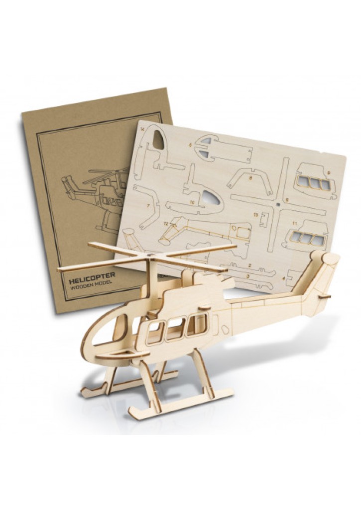 BRANDCRAFT Helicopter Wooden Model