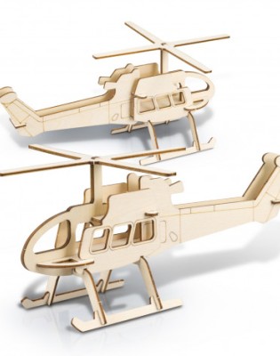 BRANDCRAFT Helicopter Wooden Model