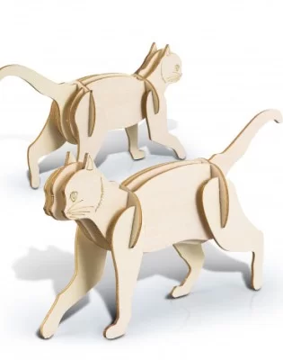 BRANDCRAFT Cat Wooden Model