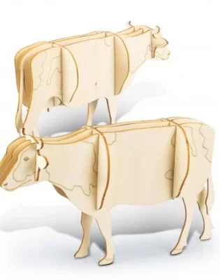BRANDCRAFT Cow Wooden Model