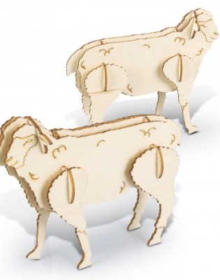 BRANDCRAFT Sheep Wooden Model