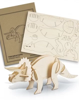 BRANDCRAFT Triceratops Wooden Model