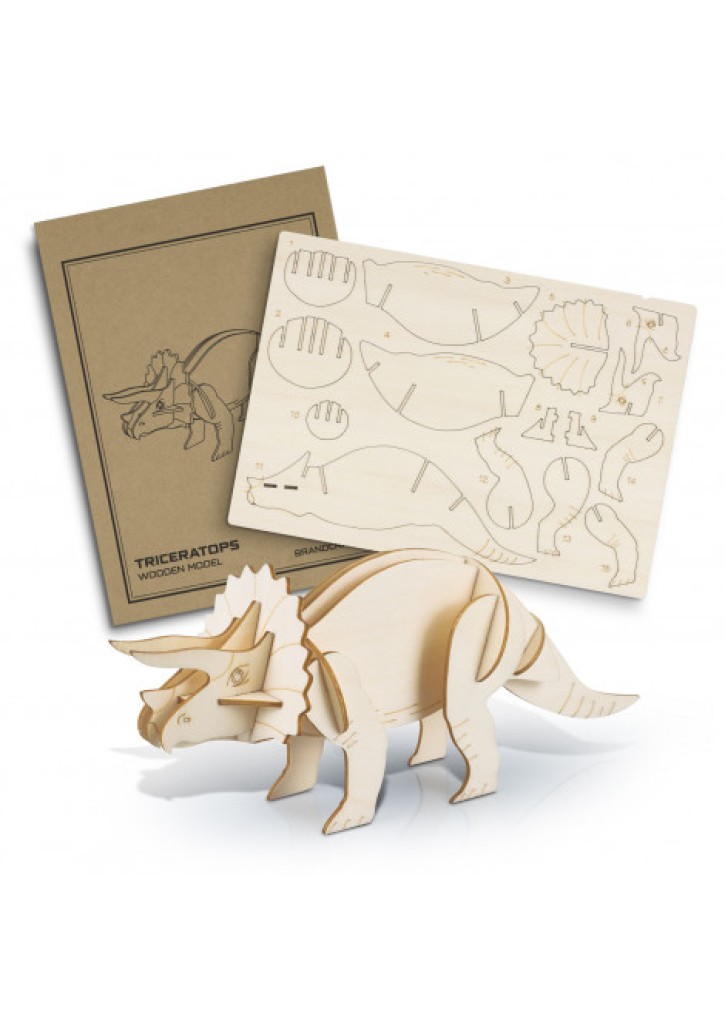 BRANDCRAFT Triceratops Wooden Model