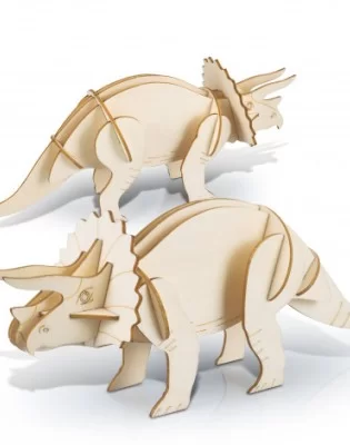 BRANDCRAFT Triceratops Wooden Model