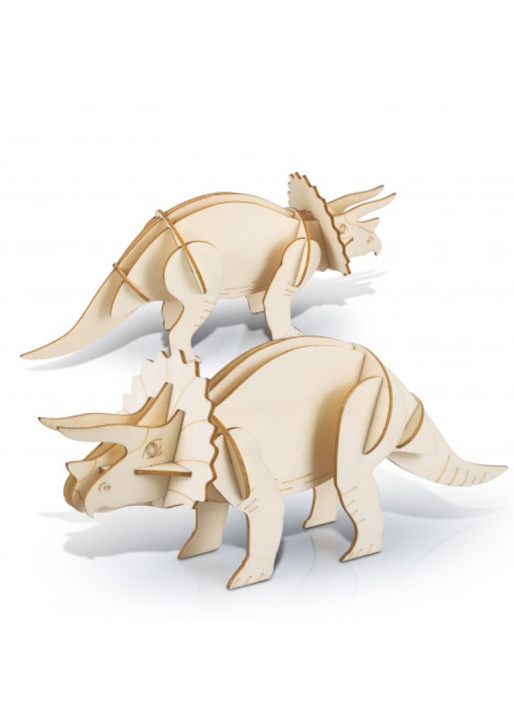 BRANDCRAFT Triceratops Wooden Model