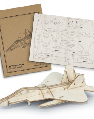 BRANDCRAFT Jet Fighter Wooden Model