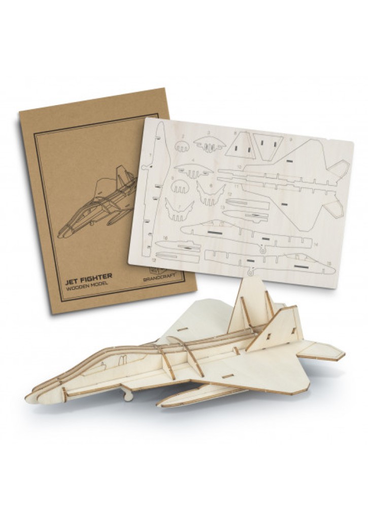 BRANDCRAFT Jet Fighter Wooden Model
