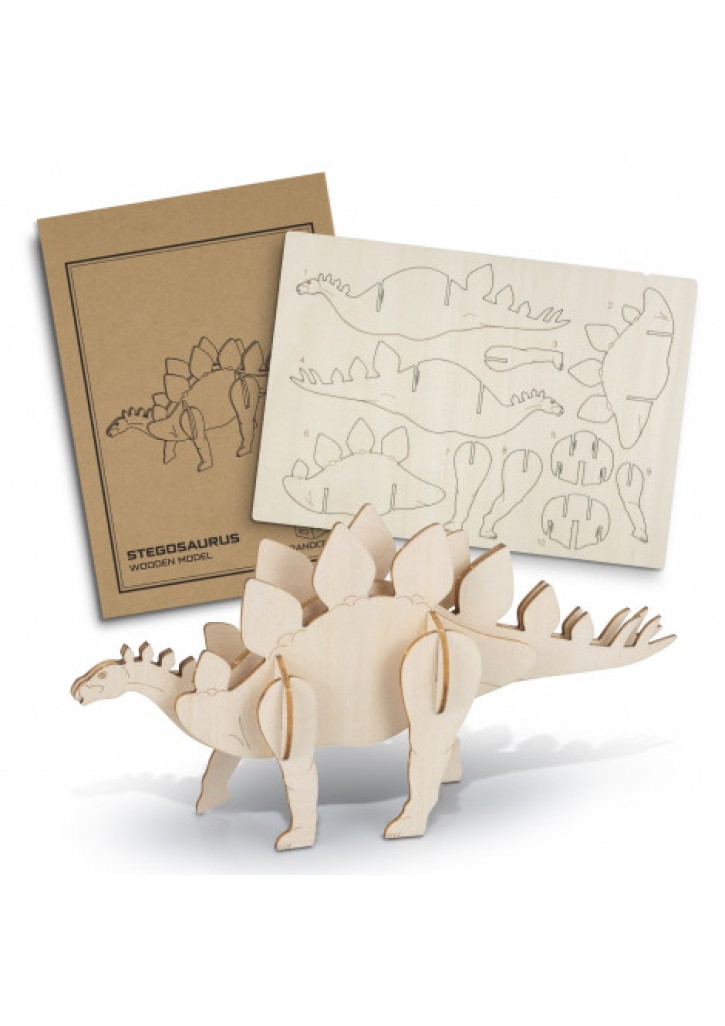 BRANDCRAFT Stegosaurus Wooden Model