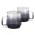 Keepsake Dusk Coffee Cup - Set of 2 - Clear/Smoke