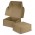 Die Cut Box with Locking Lid - 225x225x113mm - Natural/Natural