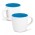 Mocha Coffee Mug - Two Tone - White/Light Blue