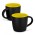 Mocha Coffee Mug - Two Tone - Black/Yellow