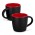 Mocha Coffee Mug - Two Tone - Black/Red