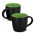 Mocha Coffee Mug - Two Tone - Black Bright Green