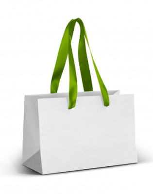 Small Ribbon Handle Paper Bag - Full Colour