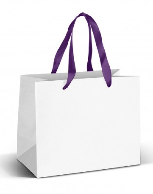 Medium Ribbon Handle Paper Bag - Full Colour