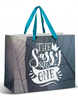 Large Ribbon Handle Paper Bag - Full Colour