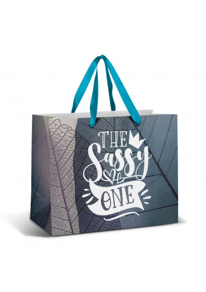 Large Ribbon Handle Paper Bag - Full Colour