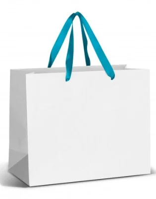 Large Ribbon Handle Paper Bag - Full Colour