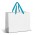 Large Ribbon Handle Paper Bag - Full Colour - White