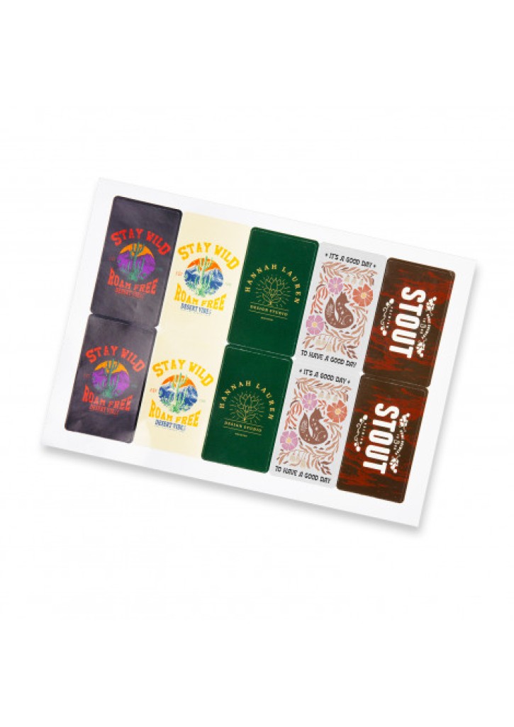 Sticker Sheet 88x50mm Rectangle - Gloss