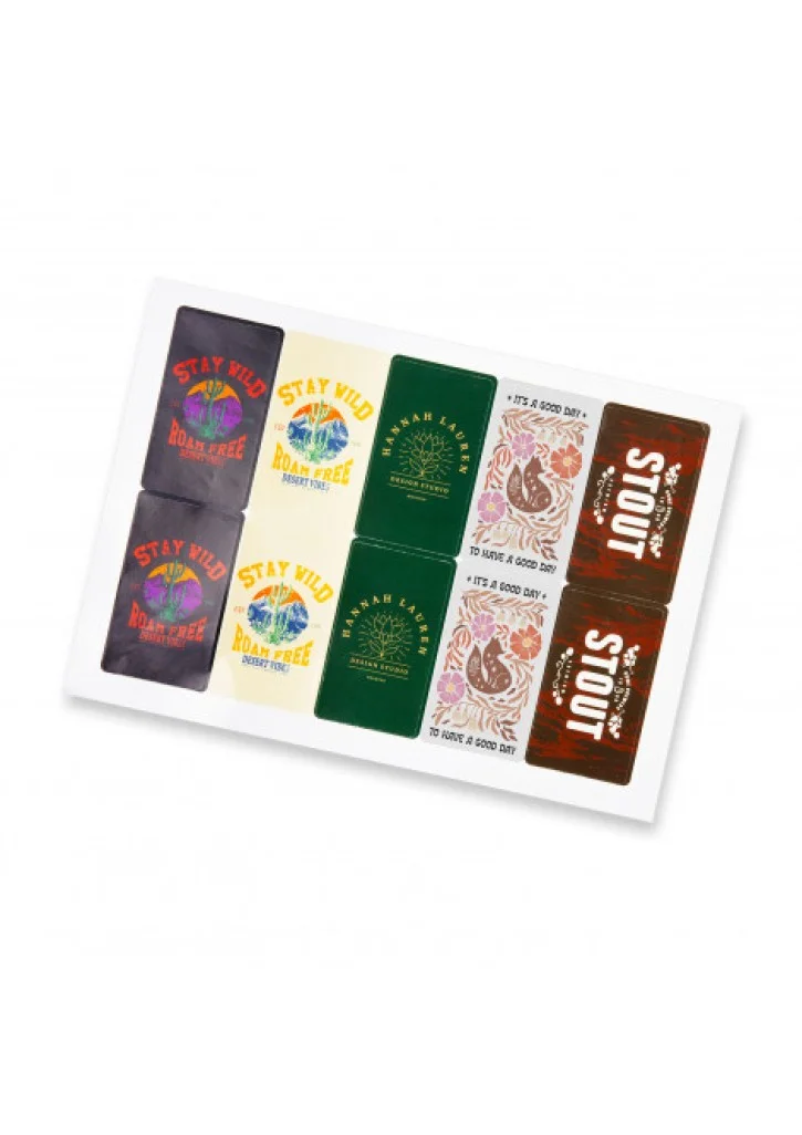 Sticker Sheet 88x50mm Rectangle - Gloss