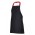 Apron with colour straps - Black / Red