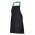 Apron with colour straps - Black/Green