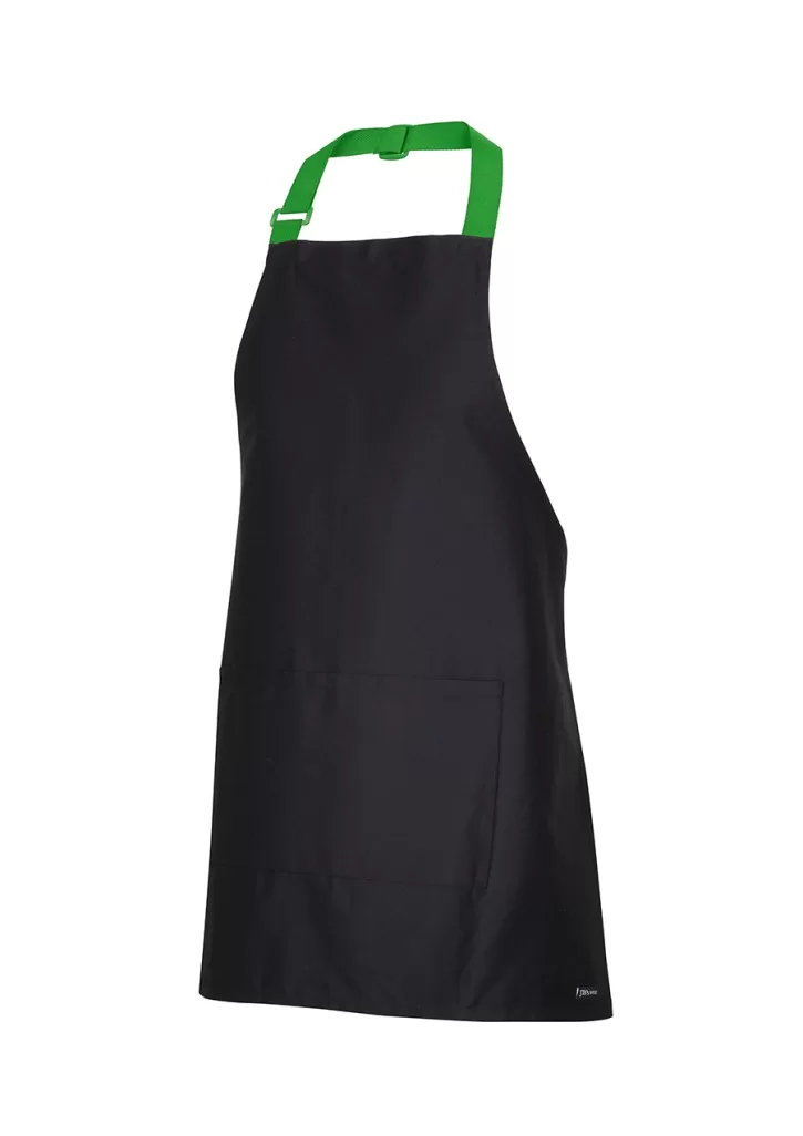 Apron with colour straps