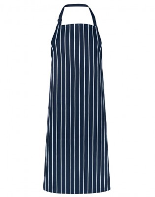 Bib Apron Striped without Pocket