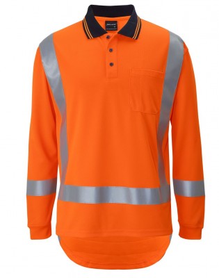 Hi Vis Day & Night Long Sleeve Non Cuff TTMC-W Traditional Polo 