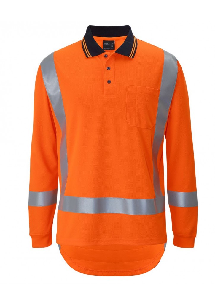 Hi Vis Day & Night Long Sleeve Non Cuff TTMC-W Traditional Polo 
